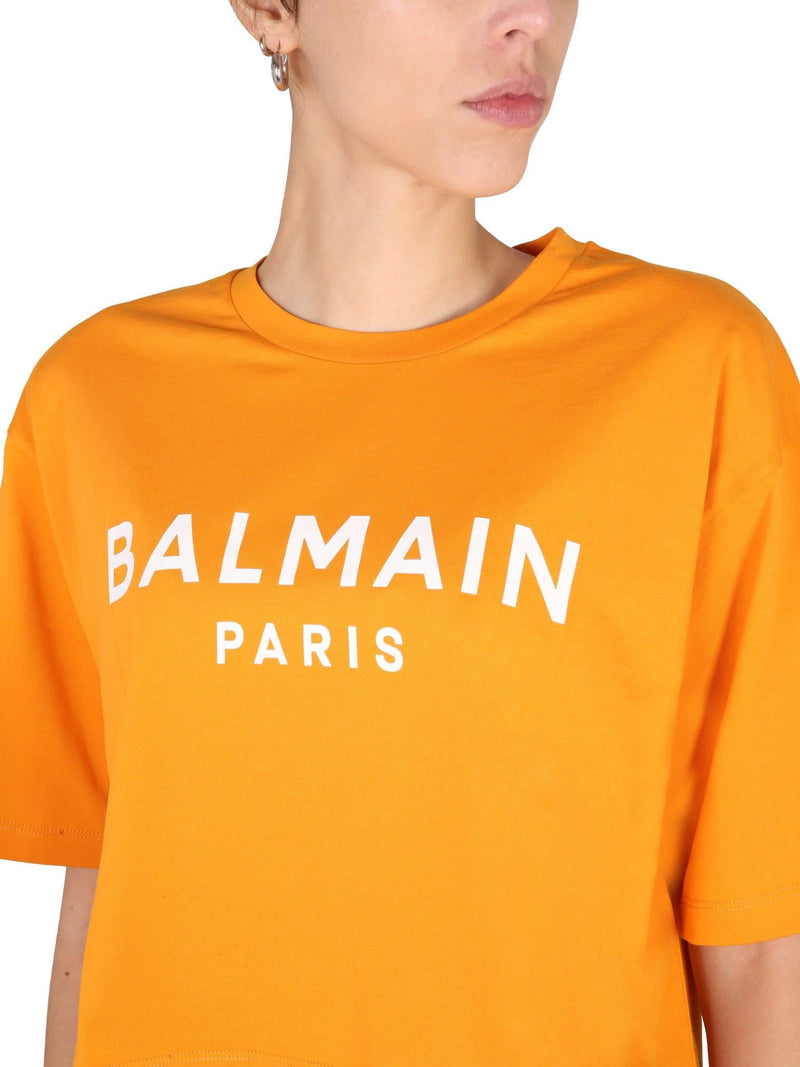 Balmain Logo Print T-shirt - Women - Piano Luigi