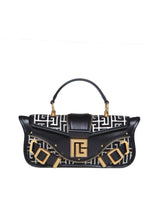 Balmain Baguette Blaze Piuch-box In Leather And Monogram Fabric - Women - Piano Luigi