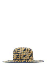 Fendi Two-tone Raffia Hat - Women - Piano Luigi