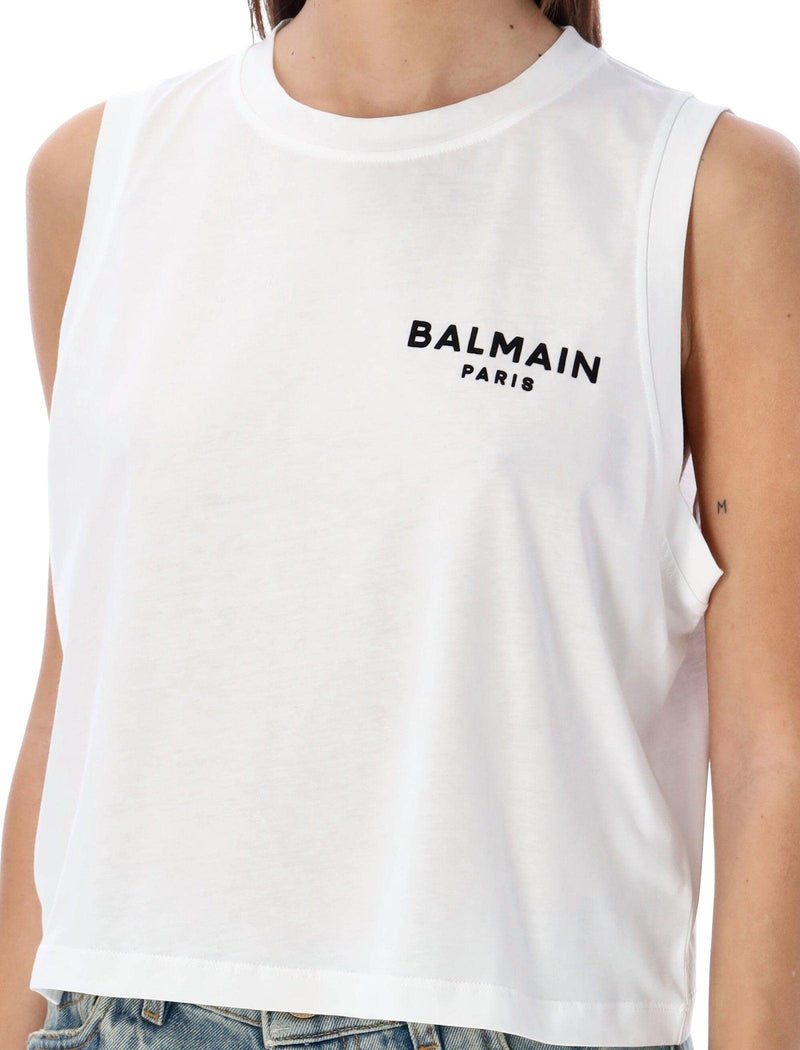 Balmain Flocked Tank Top - Women - Piano Luigi