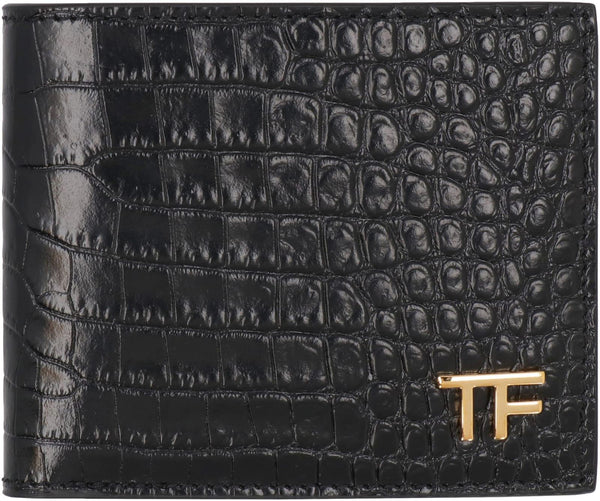 Tom Ford Leather Flap-over Wallet - Men - Piano Luigi