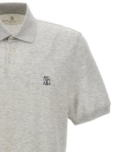 Brunello Cucinelli Logo Print Polo Shirt - Men - Piano Luigi