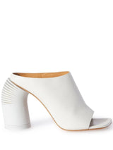 Off-white Leather Mules With Spring Heel - Women - Piano Luigi