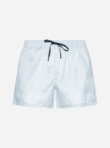 Fendi Ff Print Swim Shorts - Men - Piano Luigi