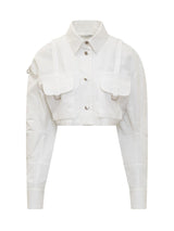 Off-White Poplin Cargo Shirt - Women - Piano Luigi