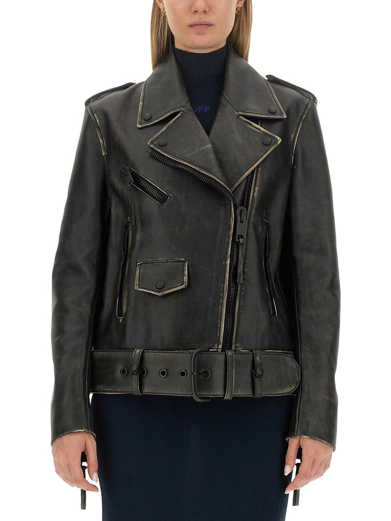 Off-White Biker Jacket - Women - Piano Luigi