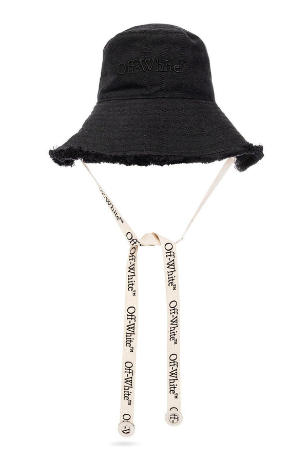 Off-White Logo Embroidered Bucket Hat - Women - Piano Luigi