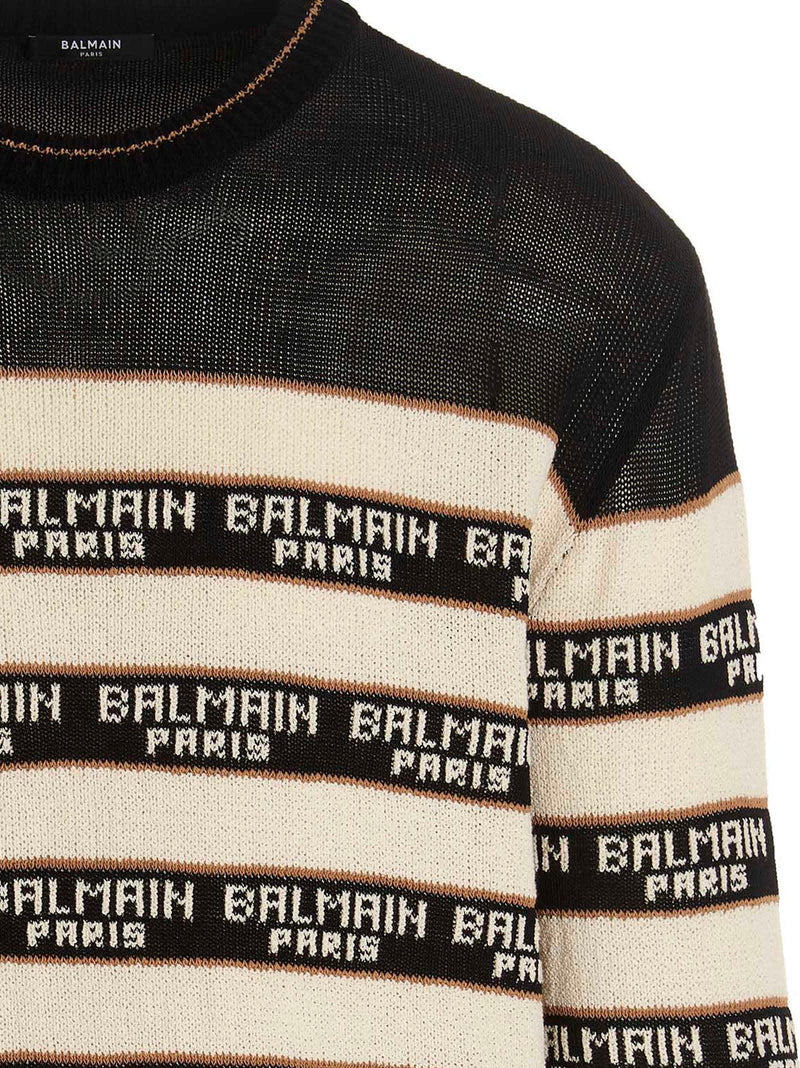 Balmain Logo Intarsia Sweater - Men - Piano Luigi