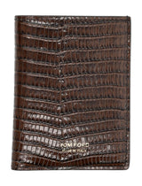 Tom Ford Glossy Printed Croc Cardholder - Men - Piano Luigi