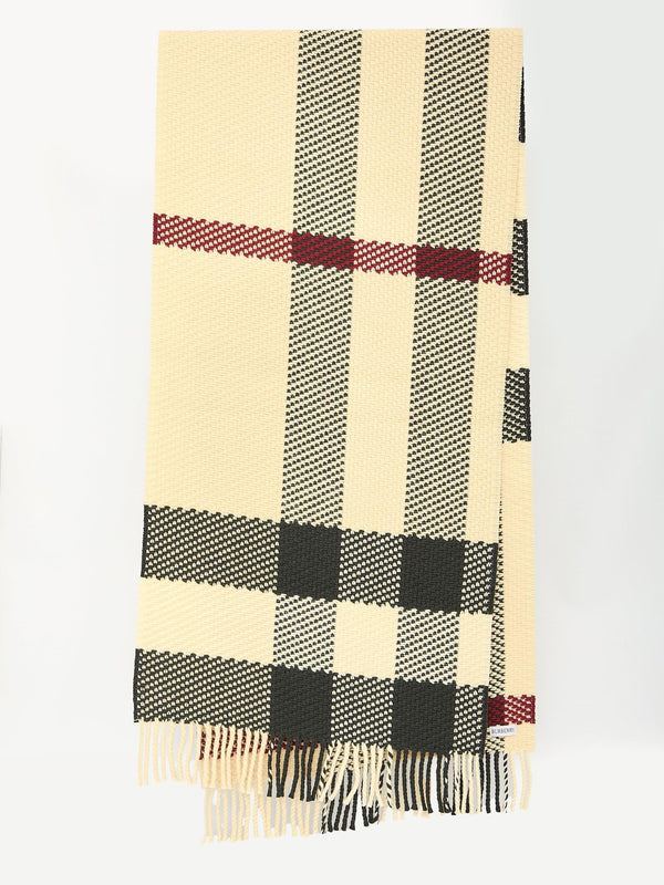 Burberry Check Wool Scarf - Women - Piano Luigi