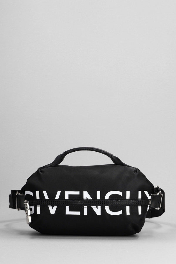 Givenchy G Zip Bumbag Waist Bag In Black Polyamide - Men - Piano Luigi