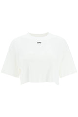 Off-White Logo Detail Cropped T-shirt - Women - Piano Luigi