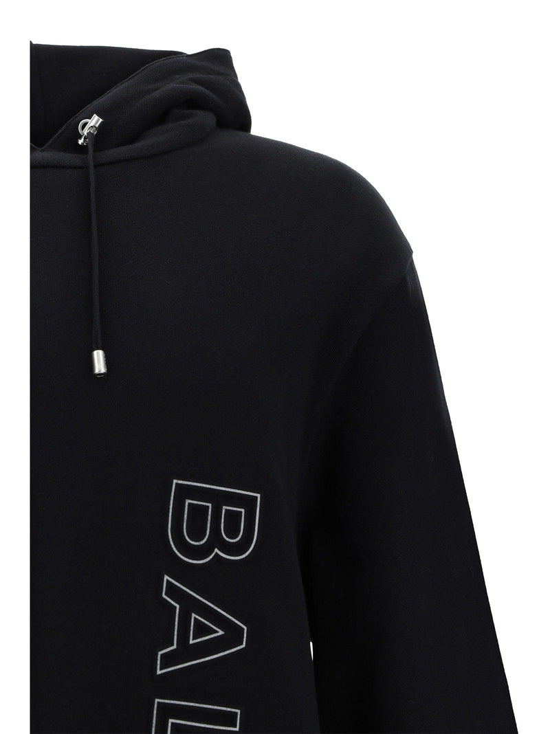 Balmain Black Cotton Sweatshirt - Men - Piano Luigi