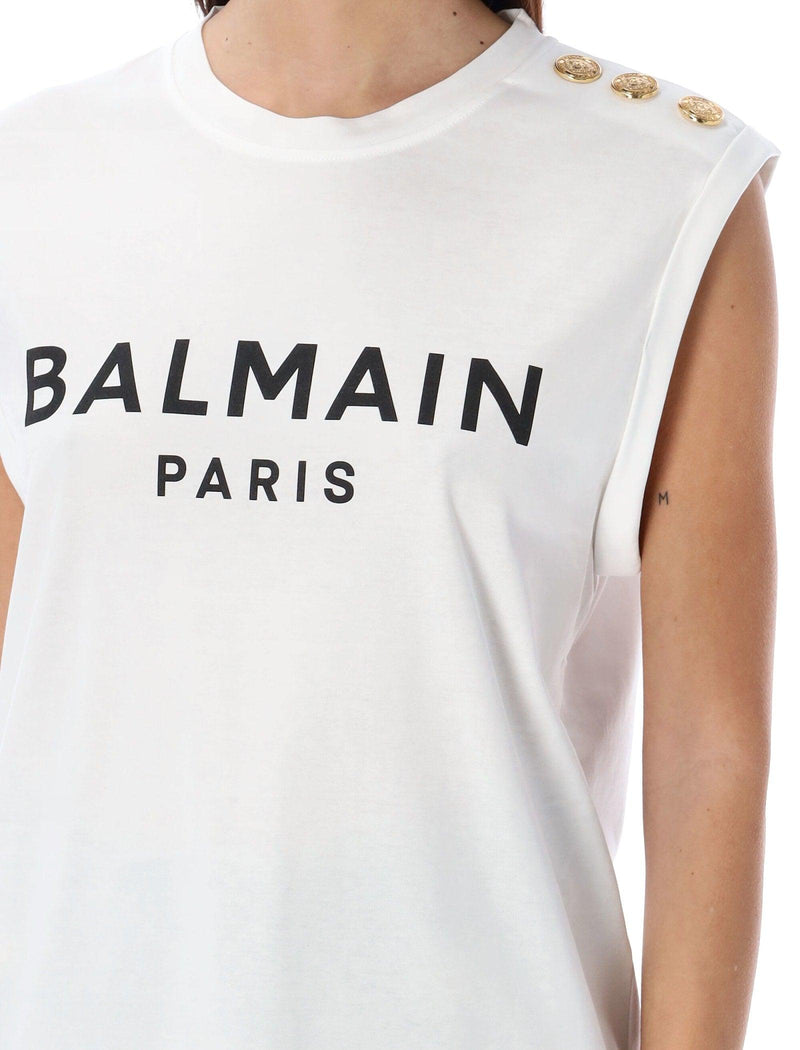 Balmain 3-button Tank Top - Women - Piano Luigi