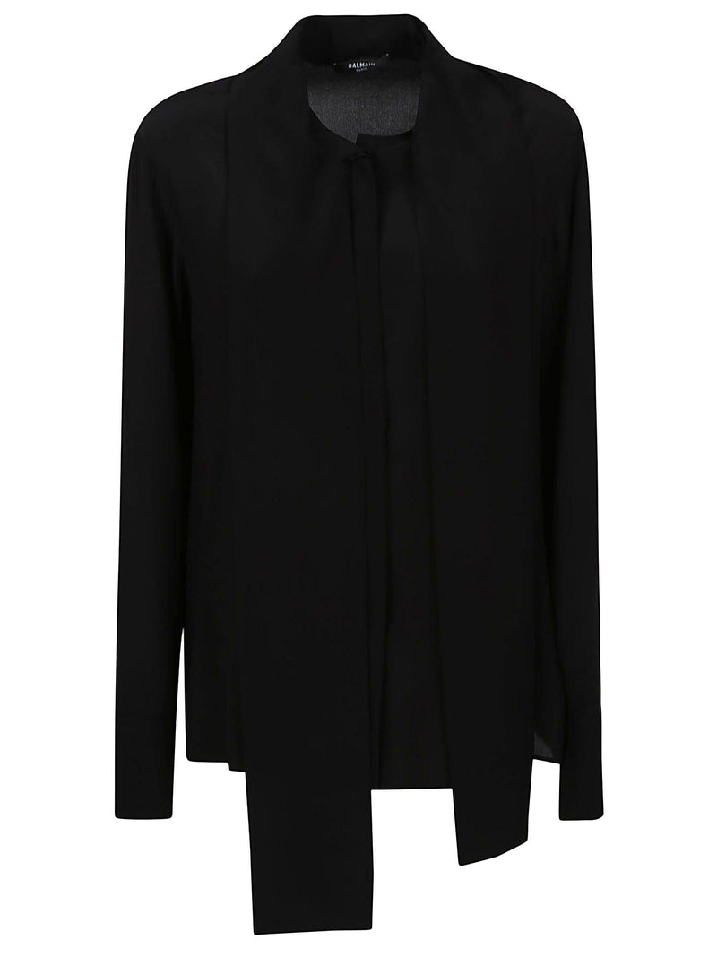 Balmain Puff Sleeved Bow Detailed Blouse - Women - Piano Luigi