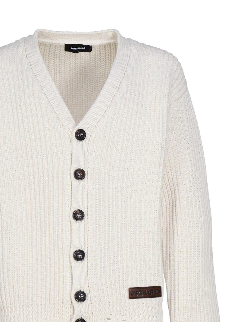 Dsquared2 Cardigan With Leather Patch - Men - Piano Luigi