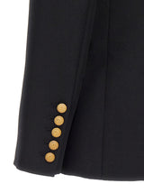 Balmain Double Breast Blazer Jacket With Logo Buttons - Women - Piano Luigi