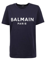 Balmain Logo Printed Crewneck T-shirt - Women - Piano Luigi