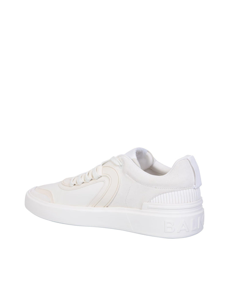 Balmain Sneakers In White Suede And Leather - Men - Piano Luigi