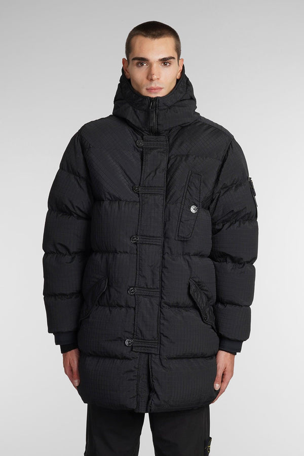 Stone Island Puffer In Black Polyamide - Men - Piano Luigi