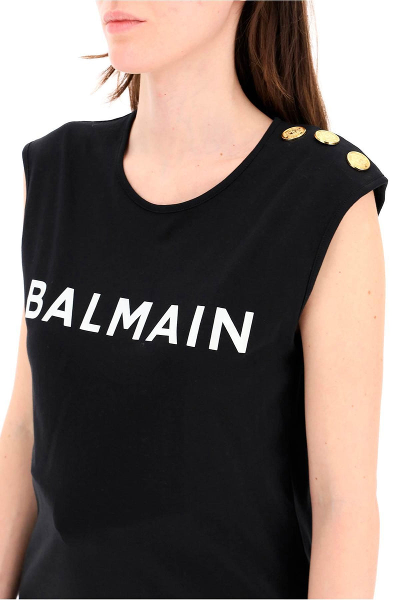 Balmain Cotton Tank Top - Women - Piano Luigi