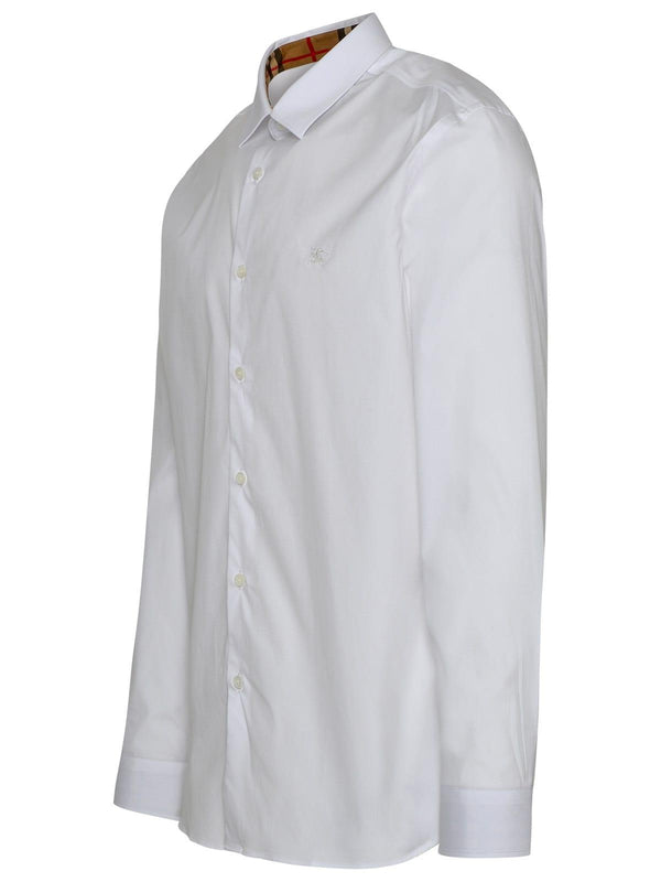 Burberry Sherfield Shirt In White Cotton - Men - Piano Luigi