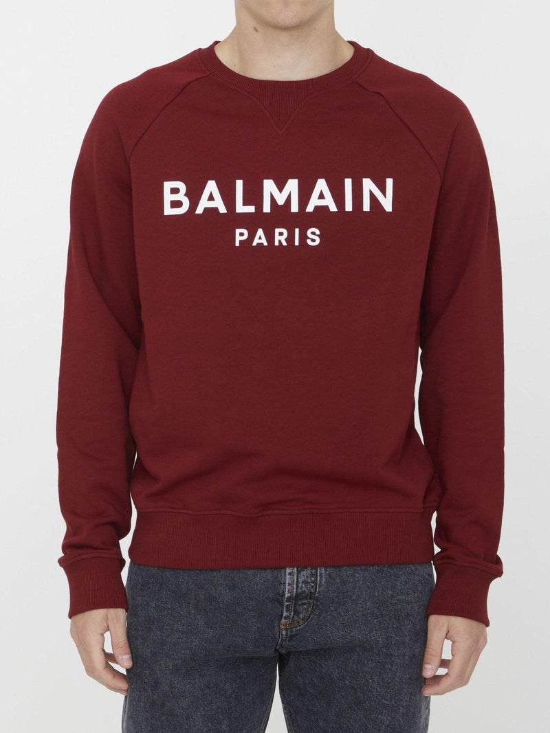 Balmain Cotton Sweatshirt With Logo - Men - Piano Luigi