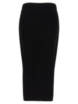 Balmain Logo Button Midi Skirt - Women - Piano Luigi