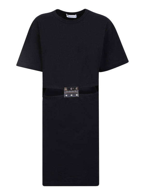 J.W. Anderson Hinge Detail Black T-shirt Dress - Women - Piano Luigi