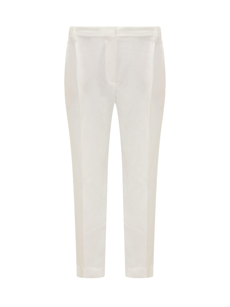 Brunello Cucinelli Linen Blend Trousers - Women - Piano Luigi