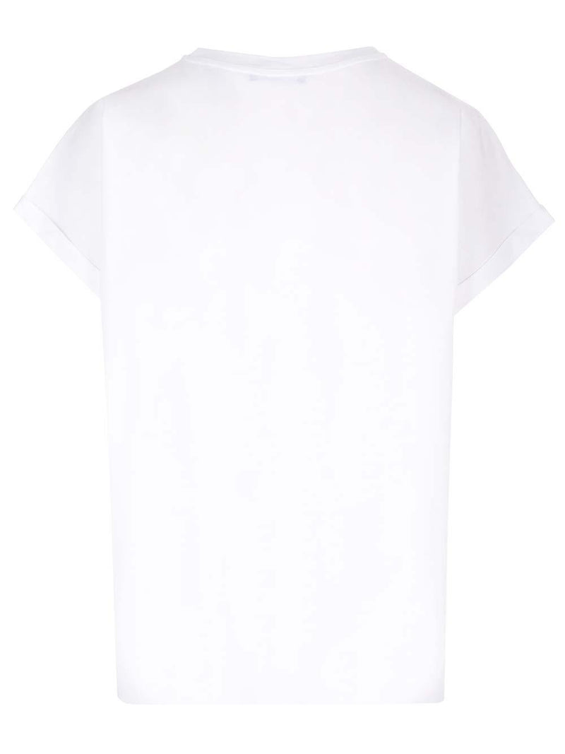 Balmain Flocked Logo T-shirt - Women - Piano Luigi