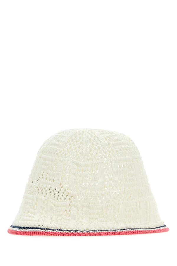 Fendi White Crochet Bucket Hat - Women - Piano Luigi