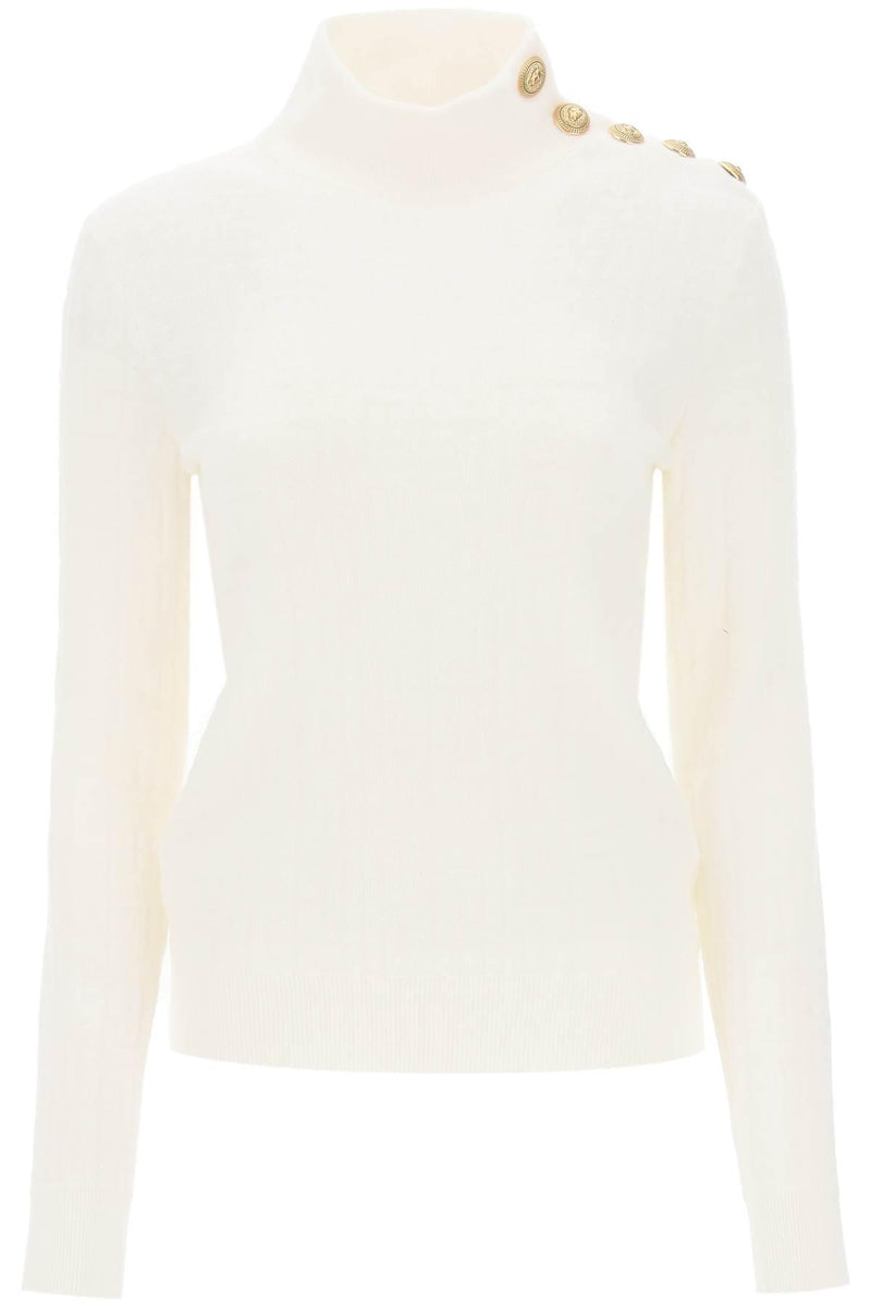 Balmain Sweater In Monogram Knit - Women - Piano Luigi