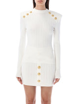 Balmain Knit Sweater With Gold-tone Buttons - Women - Piano Luigi