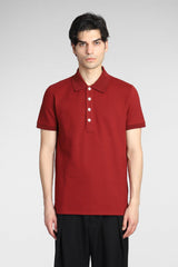 Balmain Polo In Bordeaux Cotton - Men - Piano Luigi