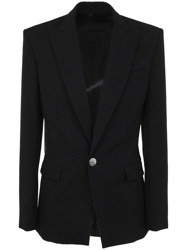 Balmain Black Wool Jacket - Men - Piano Luigi