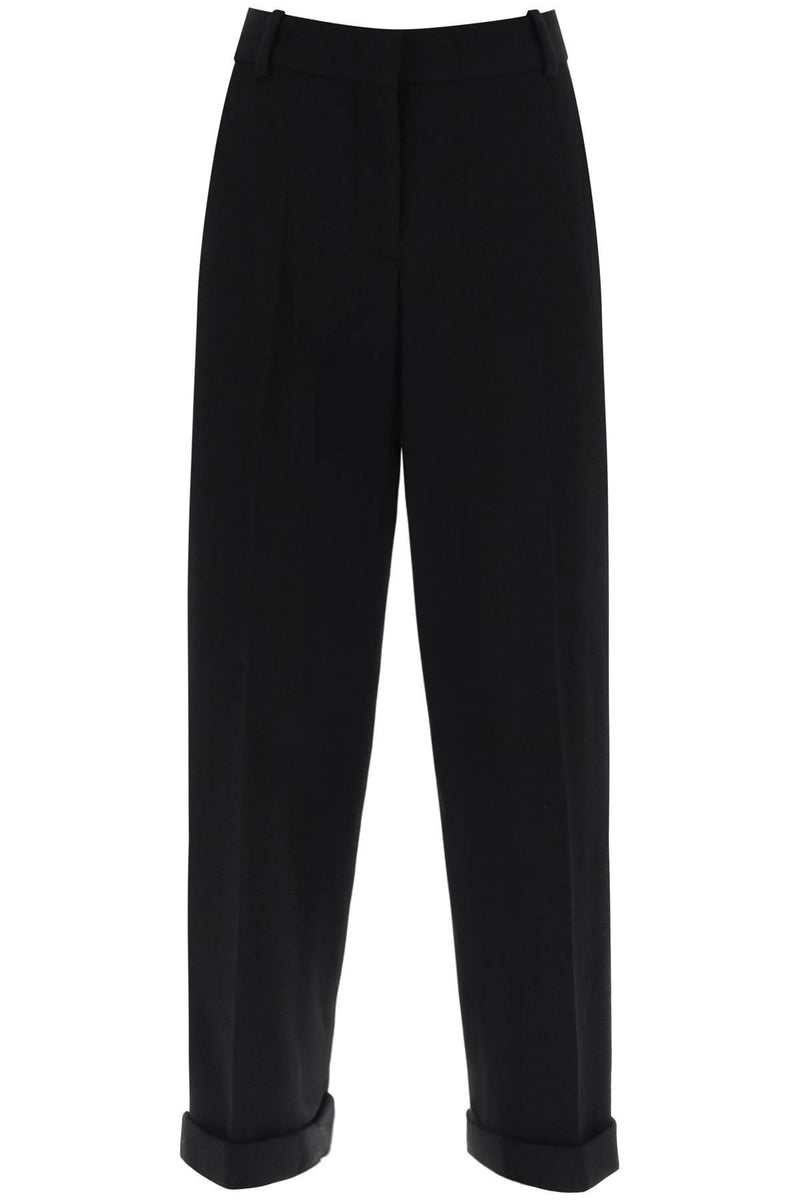 Balmain Cuffed Wool Crepe Trousers - Women - Piano Luigi