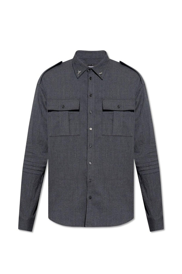 Dsquared2 Collared Long-sleeve Shirt - Men - Piano Luigi