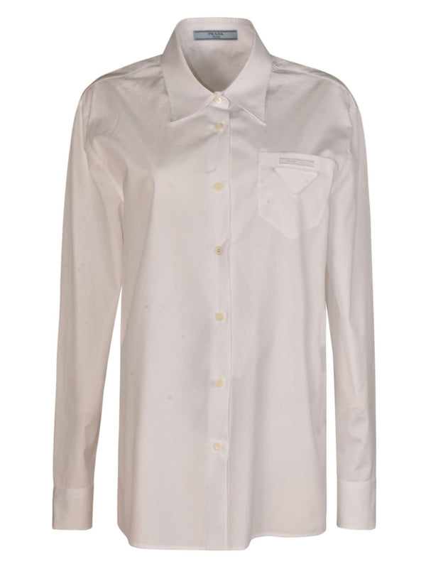 Prada Logo Cotton Shirt - Women - Piano Luigi