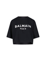 Balmain Logo Crop T-shirt - Women - Piano Luigi
