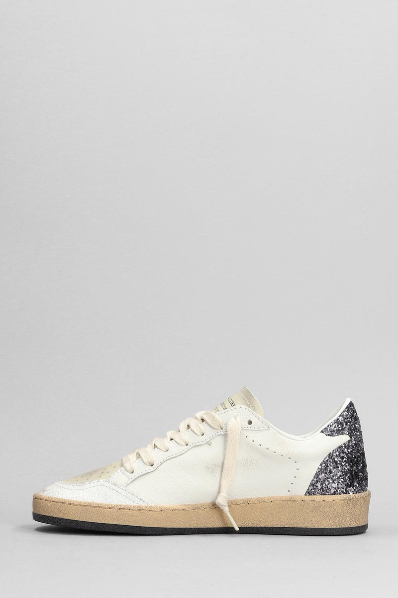 Golden Goose Ball Star Sneakers In White Leather - Women - Piano Luigi