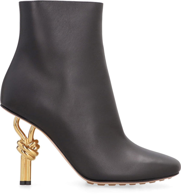 Bottega Veneta Knot Leather Ankle Boots - Women - Piano Luigi