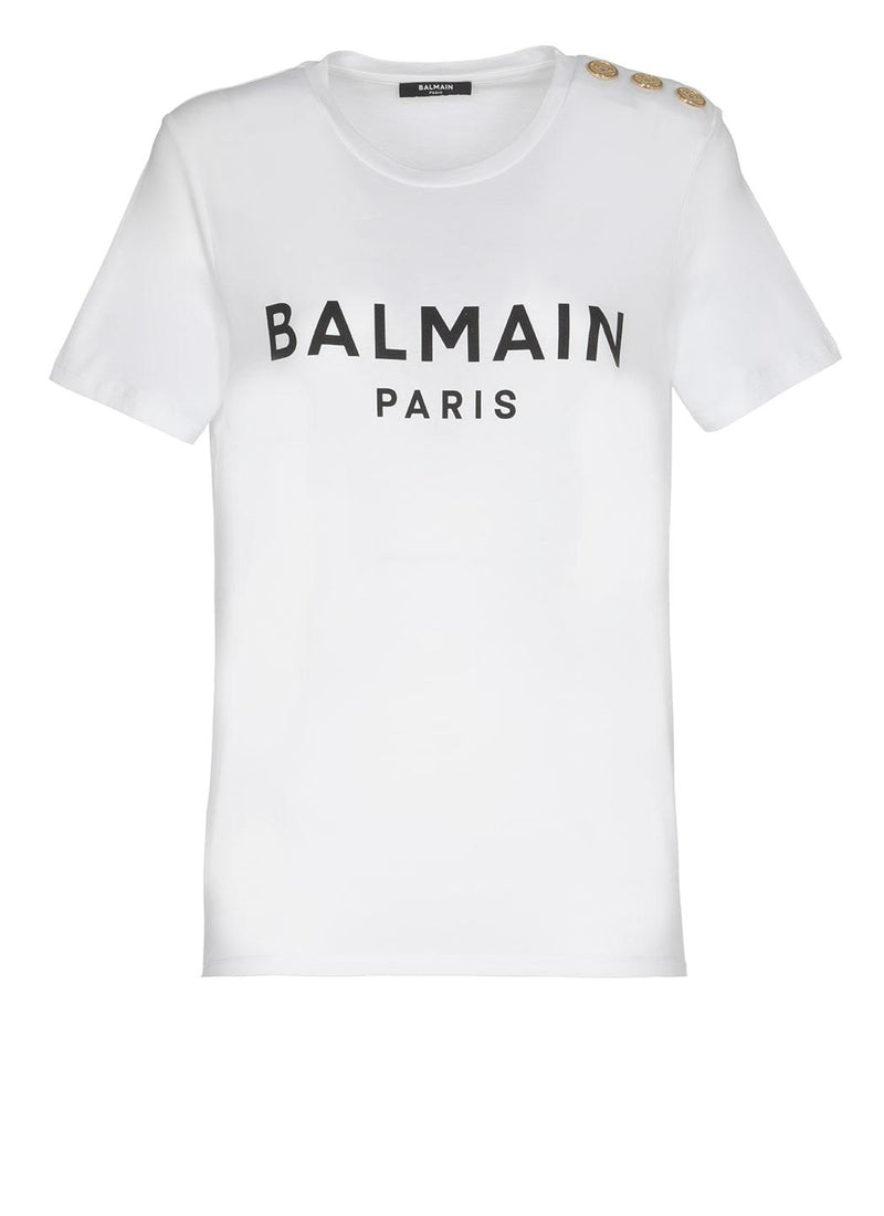 Balmain Logo Print T-shirt - Women - Piano Luigi