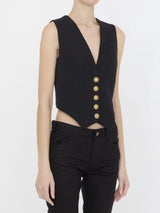 Balmain Virgin Wool Vest - Women - Piano Luigi