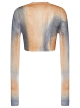 Off-White Tie Dye Seethr Crop Cardigan - Women - Piano Luigi