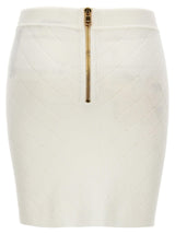 Balmain Logo Button Knitted Skirt - Women - Piano Luigi