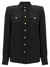 Balmain Logo Button Shirt - Women - Piano Luigi