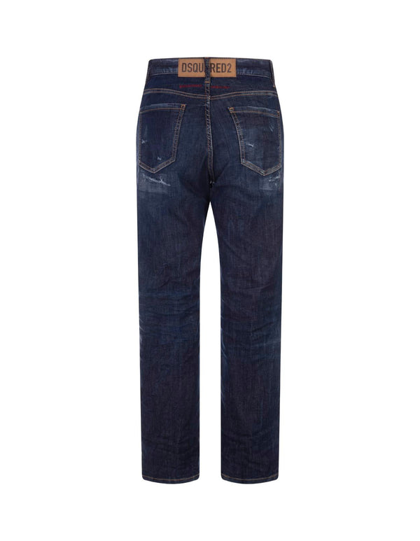 Dsquared2 Dark Ripped Wash Boston Jeans - Women - Piano Luigi