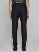 Fendi Ff Stripes Jacquard Wool Trousers - Men - Piano Luigi