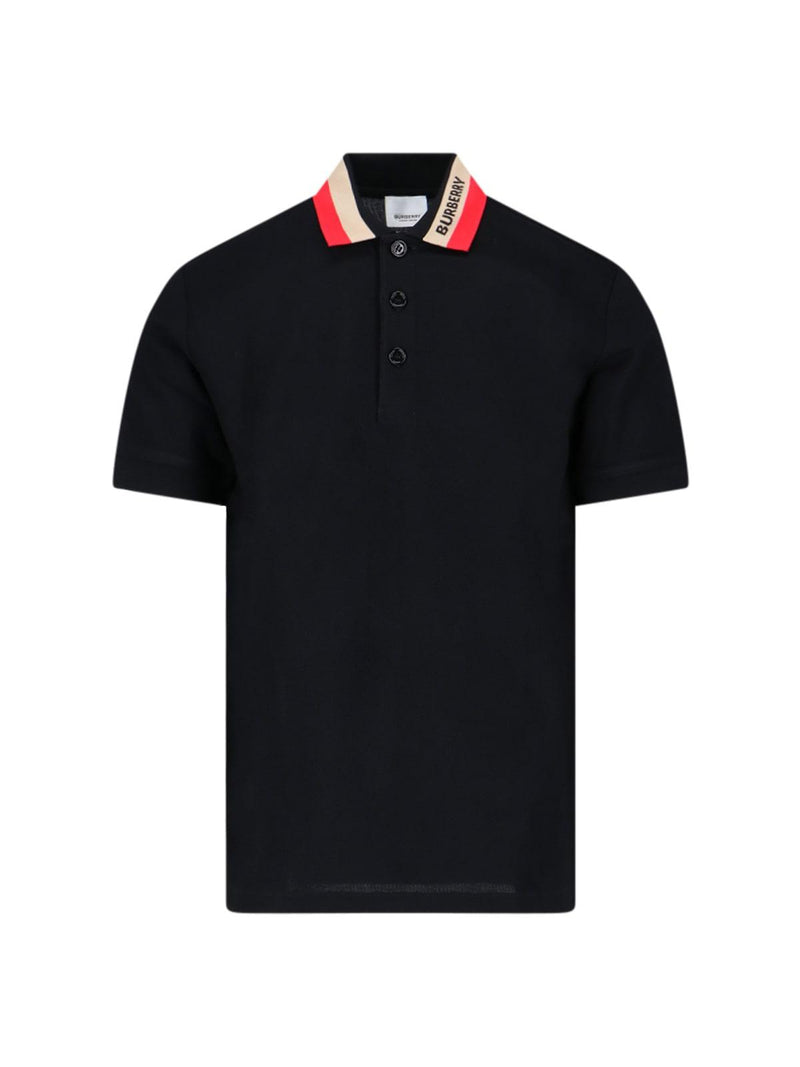 Burberry Black Piquet Polo Shirt - Men - Piano Luigi